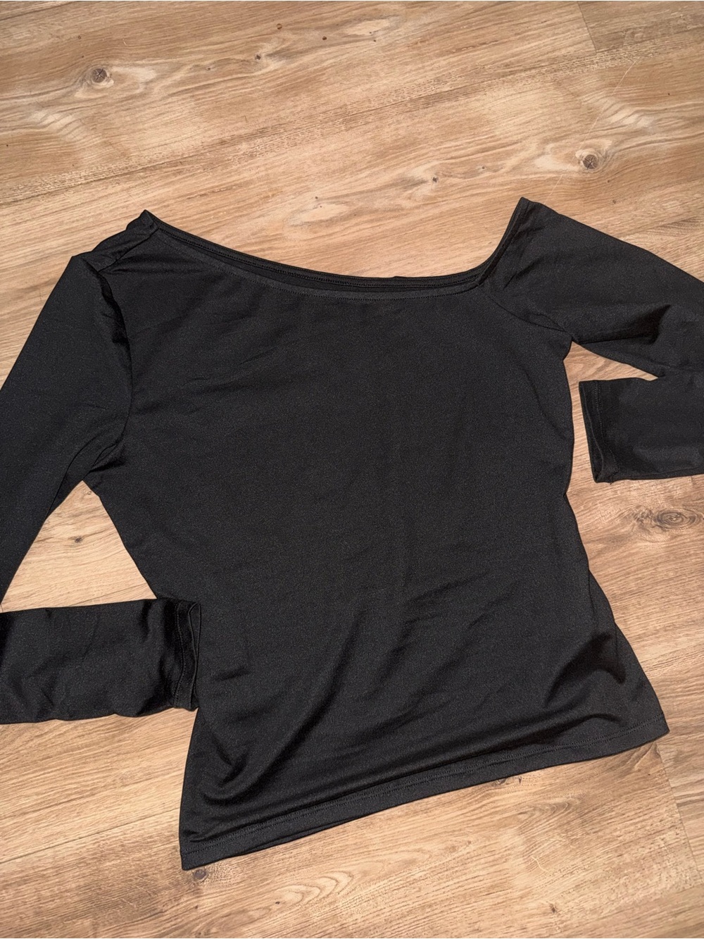 Black off the shoulder top